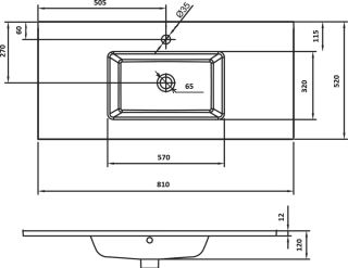 Раковина Armadi Art Monaco 80см бордо 852-080-BR